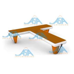 Station d'accueil gonflable portable en forme de T avec PVC haute résistance pour bateaux, kayaks, lacs, rivières, marinas, certifiée CE - Product Image 6