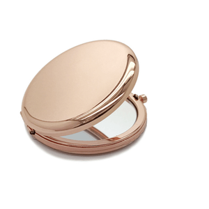 Specchio Portatile Pieghevole a Doppia Faccia in Metallo, Regalo Personalizzato, Specchietto Compatto da Viaggio per Cosmetici, Realizzato Artigianalmente - Product Image 5