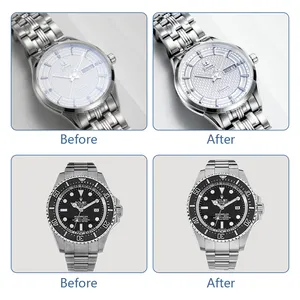 Pulitore per orologi Versatile adatto per acciaio inossidabile, 100% in pelle, pulitore per orologi naturali
