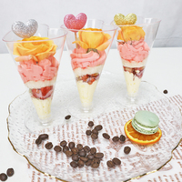 165ml jetable clair coloré tige gobelet verre à vin froid boire gelée tasses