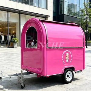 Remorque alimentaire ronde mini 2,2 m à prix d'usine, chariot de restauration mobile pour crème glacée et pop-corn, camion de cuisine itinérant - Product Image 1
