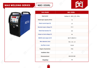 Aotai 3 phase 380V Low Splash Inverter Arc MIG/MAG Machine à souder Nbc-350RL