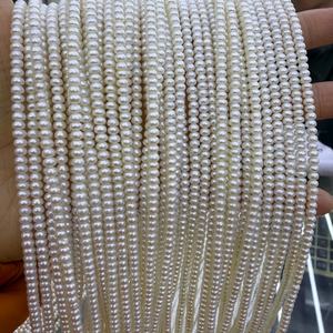 Perlas de Agua Dulce Sueltas de Grado AA de 15 Pulgadas, 2*<span class=keywords><strong>4</strong></span> <span class=keywords><strong>mm</strong></span>, Blancas, Forma Redonda Cuadrada, Hebra Natural Fresca al por Mayor para Joyería - Product Image 6