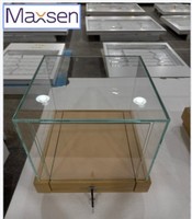 Vitrine de présentation de bijoux de luxe moderne en métal et bois avec éclairage LED pour la présentation de montres et de bracelets haut de gamme