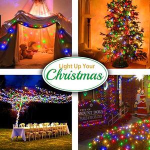 Luces de Navidad para Exteriores, 200 pies, 500 Luces LED de Hadas, Guirnalda de Luces Decorativas Impermeables para Fiestas Navideñas - Product Image 6