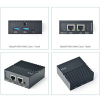NanoPi R4S 1GB/4GB RK3399 Router Mini Ethernet Gbps Ganda dengan Sistem OpenWrt/LEDE/Linux 66x66mm