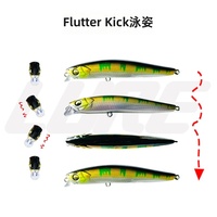 Qiaoyuan Minoluya Mino Leurre Vivant à Coulée Lente 14g pour Pêche en Ruisseau, Lancer Longue Distance, Twitching Sans Hameçons, pour Poisson-à-queue-de-serpe et Achigan