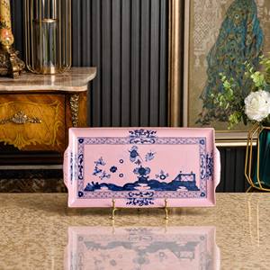 Juego de Platos Rectangulares de Cerámica Estilo Americano con Diseño Floral para la Vuelta al Cole, Vajilla para Regalo - Product Image 3