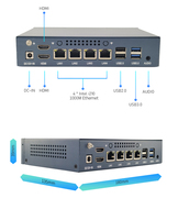 Passerelle de sécurité industrielle IoT en profilé aluminium 4 ports LAN Intel Core i5/i7 4e/5e génération pour environnements difficiles