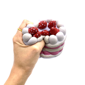 ของเล่นบีบเค้กสตรอว์เบอร์รี PU Foam ของเล่นบีบเค้กสตรอว์เบอร์รีญี่ปุ่นจำลอง นุ่ม กลิ่นหอม ของเล่นบีบเค้กสตรอว์เบอร์รีแบบคืนตัวช้า - Product Image 5