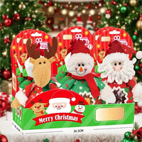 Bonbons gélifiés pelables à la saveur de fruits, poupée de Noël en guimauve, OEM, 99% de jus, emballage cadeau personnalisable 4D, doux et sucré