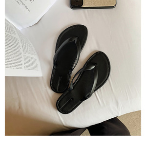 Sandalias de Playa de Cuero Genuino para <span class=keywords><strong>Mujer</strong></span>, Estilo Minimalista, para el Verano - Product Image 2