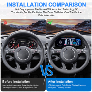 NaviHua 12.3" Affichage numérique de tableau de bord pour Audi Q3 2012-2018, nouveau design, écran LCD, Carplay, compteur de vitesse automatique, cockpit virtuel Linux - Product Image 5