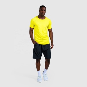 Camiseta básica de algodón con cuello redondo para hombre, camisas de punto holgadas transpirables con estampado informal, culturismo, técnica de puff de manga corta - Product Image 6