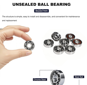 608 ZZ rodamiento de acero al cromo blindado rodamiento de bolas en miniatura 608 2RS utilizado para modelo de juguete DIY Mini rodamiento - Product Image 3