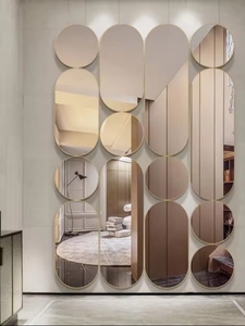 Decorative Wall Modern Living Room Corridor Luxurious Aluminum Alloy <strong>Frame</strong> <strong>Mirror</strong> Wall Mounted Combination <strong>Mirror</strong> - Product Image 3