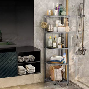 Salle de bain <span class=keywords><strong>Coin</strong></span> Angle Droit Triangle Multi-niveaux Rack Nourriture Snack Livre Étagère de Rangement dans la Cuisine Salon Chambre - Product Image 4