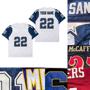 Maglia da Football Americano Ricamata Personalizzata di Alta Qualità, Uniforme da Club della Squadra Nazionale USA, Pullover Dallas - Product Image 1