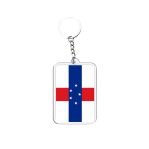 Acrylic Keychains & Pendants Light Keychains the Netherlands Antilles Flags Various Countries Accessories for Fans - Product Image 1