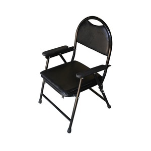 <b>Folding</b> <b>Commode</b> Chair Stainless Steel Adjustable Backrest For Elderly And Pregnant Women - Product Image 1