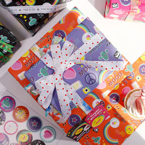 Venta al por mayor de rollos de papel tisú de cumpleaños de alta calidad cara sonriente embalaje rollo de papel de regalo artesanía superior - Product Image 6