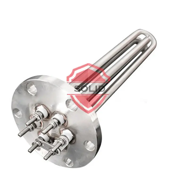 Water Oil Gas Tubular Immersion Flanged Type Boiler Heating Element