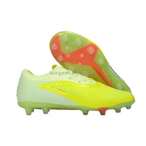 Botas de fútbol FG/TF al por mayor OEM/ODM para adultos y jóvenes, con opciones antideslizantes, ligeras y transpirables de tejido. - Product Image 1