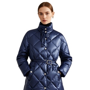 AQTQ Wholesale Manufacture Freestyle High Quality Custom Fried Street Luxury Ladies Windbreaker Liquid Metal Down Jacket
