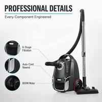 Aspirateur à sac cyclonique électrique 800W ERP avec filtre HEPA et fonction de nettoyage à sec