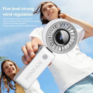 2026 신형 휴대용 선풍기 USB 미니 휴대용 탁상용 선풍기 디지털 디스플레이 접이식 목걸이형 선풍기 OEM/ODM 맞춤 제작 가능 - Product Image 4