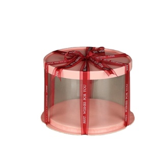 Clear Cake <b>Box</b> Food <b>Gift</b> Package Wedding Round - Product Image 3