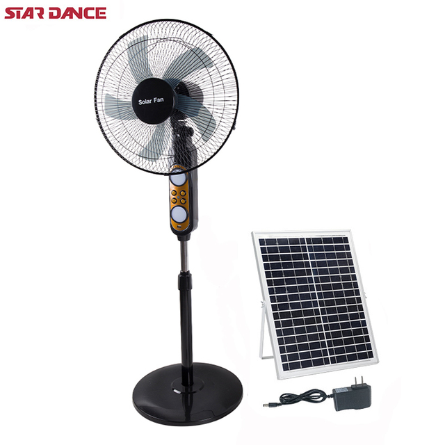 High Quality Rechargeable ABS Adjustable Stand Solar Panel Fan