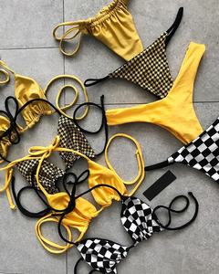 Mode Neues Design Private Label Benutzer definierte Logo Farbe Bikinis Umwelt freundlicher Stoff Sexy Badeanzug Frauen Bikini Set Bademode - Product Image 1