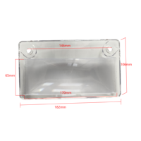 Cadre de plaque d'immatriculation de moto, couvercle de plaque d'immatriculation en plastique transparent et fumé caché