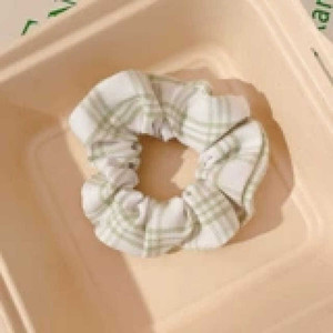 Fascia di gomma per capelli fatta a mano in tessuto pastello per bambini ragazze di tendenza moda stampa strass fiore dolce stile vendita all'ingrosso - Product Image 1