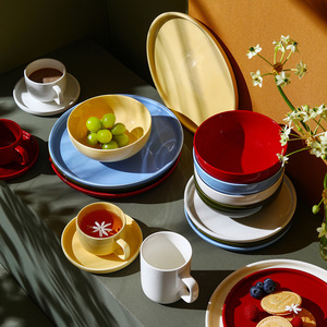 Juego <span class=keywords><strong>de</strong></span> Vajilla <span class=keywords><strong>de</strong></span> Cerámica Nórdica Colorida 2025, 16/24/36 Piezas, Platos, Tazones y Tazas Multicolores para Hotel, Restaurante y Hogar - Product Image 1