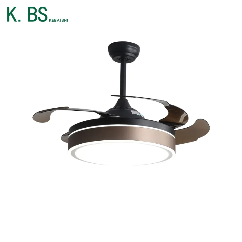42 inch indoor folding energy saving decorative lighting LED intelligent ceiling fan lamp