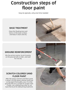 Revestimiento de Piso Epóxico Autonivelante para Uso Doméstico, con Arena de Color, Efecto Mármol, Antideslizante, Anticorrosivo y Resistente al Desgaste - Product Image 3