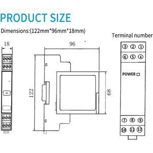 Aislador de Señal LKBEJMYY 0-10mA a 4-20mA DC24V, Módulo de Automatización Industrial para Riel DIN - Product Image 2