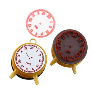 Sello de tinta de goma personalizado, reloj retro compacto creativo japonés