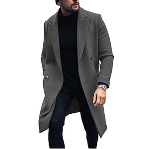 Veste coupe-vent pour homme, double boutonnage, longue veste coupe-vent, vêtement d'extérieur, veste homme - Product Image 2