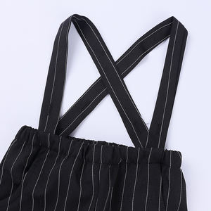 Ensemble 3 pièces en coton de haute qualité pour bébés garçons : chemises blanches formelles, salopettes et nœuds papillon, style gentleman pour fête d'anniversaire - Product Image 4