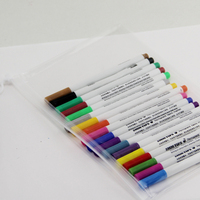 Ensemble de marqueurs pour tissu de qualité supérieure, 12 couleurs |   Stylos textiles lavables non toxiques pour la personnalisation de t-shirts, chaussures et créations sur toile