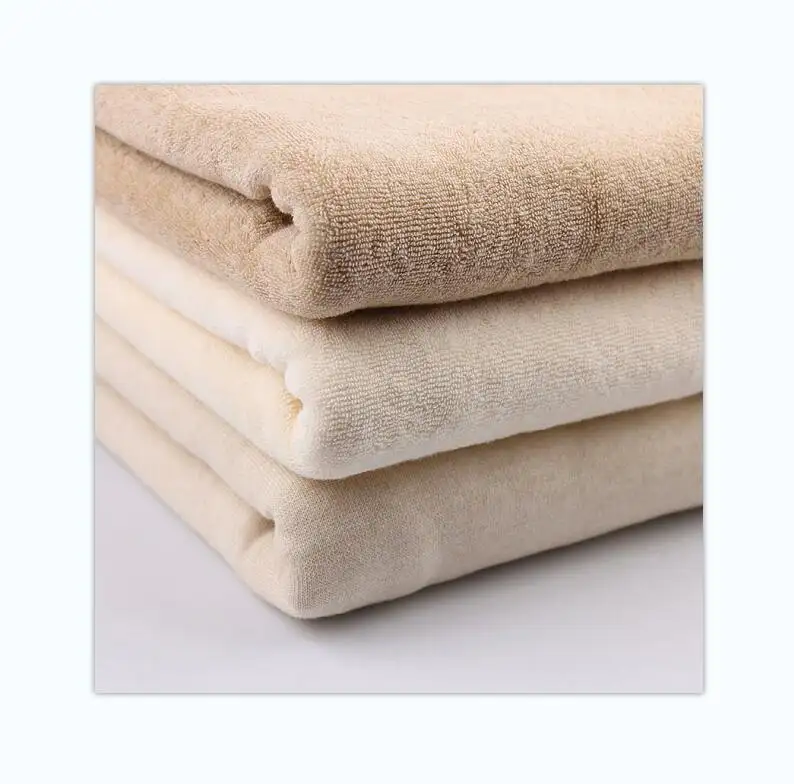 Sang trọng Terry Đồng Bằng vải 100% cotton màu nâu Tắm Khách Sạn khăn vải