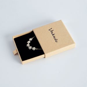 Boîte à bijoux avec insert pour collier et bracelet, emballage en carton, boîte cadeau en papier, boîte de rangement pour bijoux - Product Image 1