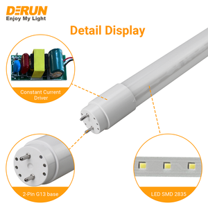Lámpara <span class=keywords><strong>LED</strong></span> <span class=keywords><strong>T8</strong></span> de Tubo de Vidrio, Redonda y Lineal, 150Lm/w, 9W, 18W, 22W, 2FT, 4FT, 5FT, 230V, G13, FA8, Blanco Lechoso, 3000K, LTL-T8GL - Product Image 4