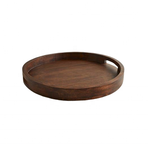 Bandeja de madera para decoración del hogar de diseño único moderno, organizador de esmalte de forma personalizada marrón, bandeja de comida de superficie larga, bandeja de café para Hotel - Product Image 5