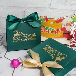 ถุงกระดาษพิมพ์ลายโลโก้ฟอยล์ทอง ถุงใส่ขนม ถุงใส่เครื่องประดับ ถุงช้อปปิ้ง ถุงของขวัญขนาดเล็ก สำหรับเทศกาลคริสต์มาส - Product Image 4