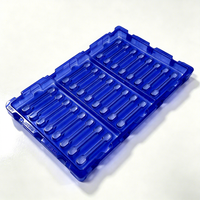 Barquette d'emballage en PET bleu transparent pour l'électronique grand public, emballage de protection pour assemblage, épaisseur personnalisable disponible
