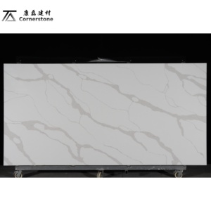 Calacatta White KL6629 Veins Losas de cuarzo artificial 15mm 18mm 20mm y 30mm Espesor Encimeras de <span class=keywords><strong>cocina</strong></span> Piedra de ingeniería - Product Image 1